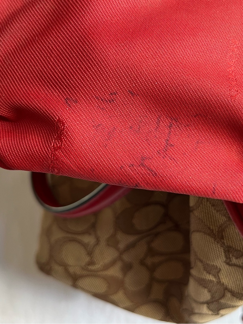Coach Prairie Satchel with Signature Cs and Red Leather Trim - Picture 15 of 15